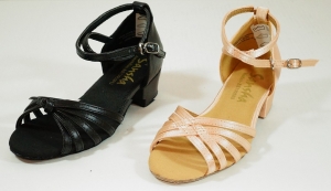 Kindertanzschuh schwarz - hautfarben (flesh)