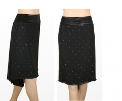003 Tanzrock schwarz mit Strass
